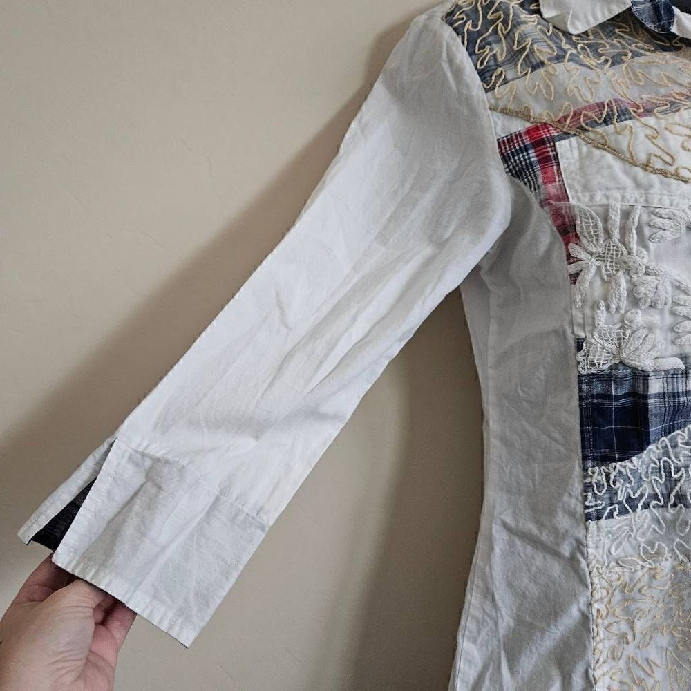 Parsley & Sage Robin Patchwork Button Down Shirt - Picture 5 of 10